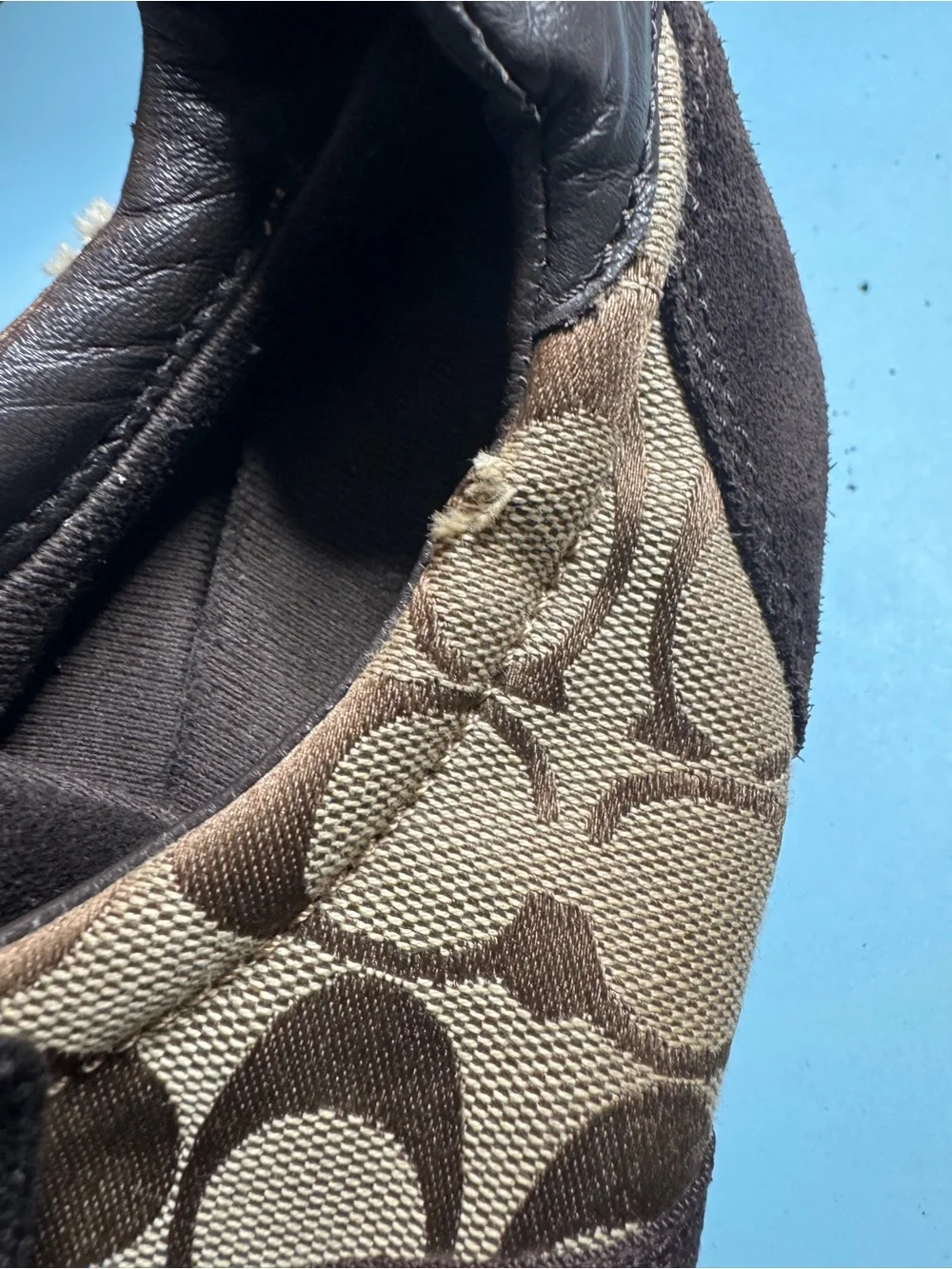 Coach Men's Signature Brown and Tan Lace-Up Sneakers